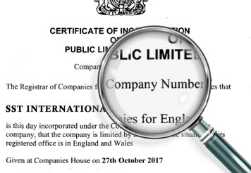 Company registration number UK